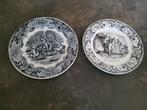 2 antieke borden Petrus Regout Indian Traffic p/st 8.95