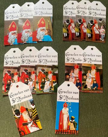 Vintage Sinterklaas Kado Labels - 13 stuks beschikbaar voor biedingen