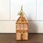Vondels kerstbal grachtenpandje postkantoor goud, Diversen, Kerst, Verzenden, Zo goed als nieuw
