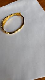 9 Karaat gouden armband met robijntjes parel ziefoto, sl, Ophalen of Verzenden, Zo goed als nieuw, Goud, Goud