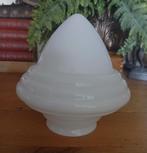 Giso gispen lampenkap model eikel glas hoogte 17 cm, Gebruikt, Wit, Rond, Ophalen of Verzenden