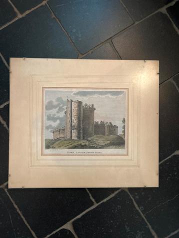 Antieke gravure van Doune Castle, Perthshire beschikbaar voor biedingen