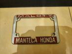 Malott Manteca Honda nummerbord, Ophalen of Verzenden, Gebruikt