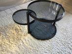 Vintage swingtable. Metalen frame met getint glas, Ophalen of Verzenden
