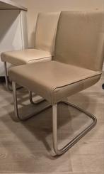 leren stoelen / leather chairs, Ophalen, Bruin, Leer, Zo goed als nieuw