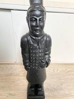 Beeld terra cotta leger, keramiek, zwart, Huis en Inrichting, Woonaccessoires | Overige, Ophalen