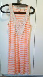 Maison scotch jurkje oranje gestreept, xs, Oranje, Zo goed als nieuw, Maat 34 (XS) of kleiner, Boven de knie