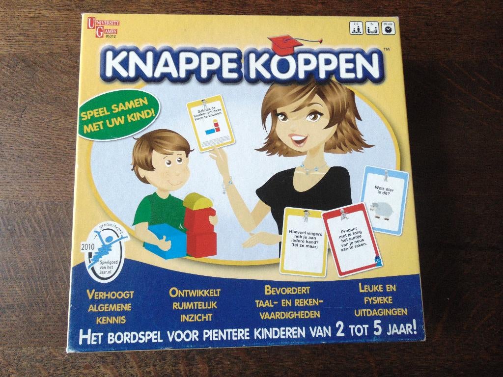 Knappe Koppen Spel van University Games, Vijf spelers of meer, Ophalen of Verzenden, Gebruikt, University Games