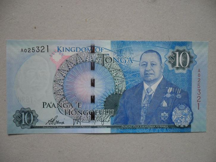 Tonga #46 [ND] / 10 pa'anga UNC, Postzegels en Munten, Bankbiljetten | Oceanië, Los biljet, Verzenden