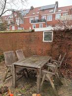 Teak tuinset met tafel en stoelen, Tuin en Terras, 4 zitplaatsen, Gebruikt, Eettafel, Teakhout