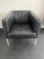 Fauteuils vintage Ikea zwart leer, Ophalen, Gebruikt, Minder dan 75 cm, Leer