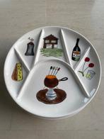 6 Vintage fondueborden, Huis en Inrichting, Keuken | Servies, Ophalen, Overige typen, Zo goed als nieuw, Overige stijlen