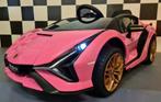 Kinderauto Lamborghini Sian - soft start - leren zit -met RC, Ophalen of Verzenden, Nieuw, Afstandsbediening