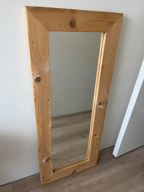 Mooie houten spiegel – 98 x 41 cm!, Huis en Inrichting, Woonaccessoires | Spiegels, Zo goed als nieuw, Minder dan 50 cm, Minder dan 100 cm