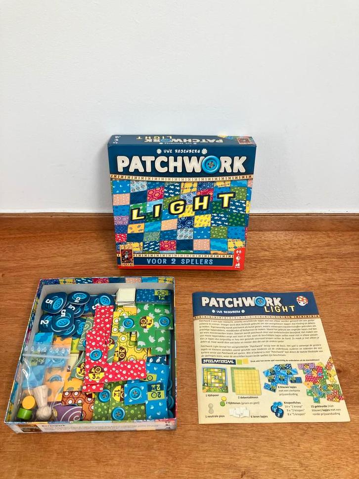 Patchwork Light - Bordspel voor 2, Hobby en Vrije tijd, Gezelschapsspellen | Bordspellen, Zo goed als nieuw, Een of twee spelers