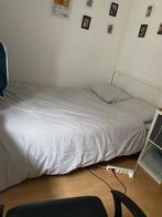 Double bed and mattress, Ophalen, Gebruikt, Wit, Tweepersoons