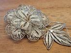 Grote zilveren filigrain bloem broche, Sieraden, Tassen en Uiterlijk, Broches, Ophalen of Verzenden, Zo goed als nieuw, Nvt, Nvt
