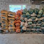 Haardhout en aanmaakhout in netzakken., Minder dan 3 m³, Ophalen, Overige houtsoorten, Blokken