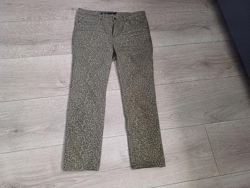 groene panterprint broek Pescara mt 40, Kleding | Dames, Broeken en Pantalons, Gedragen, Maat 38/40 (M), Groen, Lang, Ophalen of Verzenden