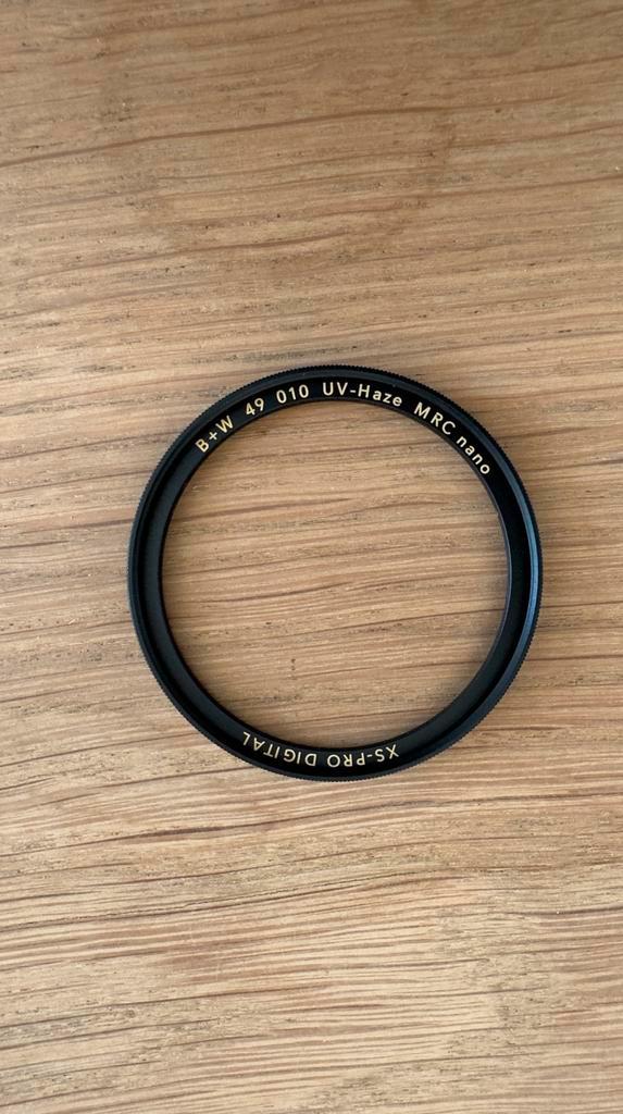 B+W 49 UV Haze MRC Nano filter voor leica q3, Audio, Tv en Foto, Fotografie | Filters, Zo goed als nieuw, Verzenden