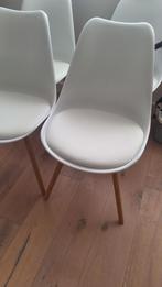 6 witte eetkamerstoelen, Huis en Inrichting, Stoelen, Ophalen, Zo goed als nieuw, Wit