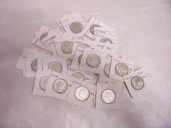 34 zilveren Guldens Wilhelmina, Postzegels en Munten, Munten | Nederland, Setje, 1 gulden, Koningin Wilhelmina, Zilver, Ophalen of Verzenden