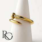 Gouden Nail ring Spijker ring– 14 karaat massief goud, Sieraden, Tassen en Uiterlijk, Nieuw, Ophalen of Verzenden, 17 tot 18, Dame