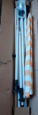 Luifel handmatig uitschuifbaar wit oranje, breedte 180 cm, Ophalen of Verzenden, Knikarmscherm