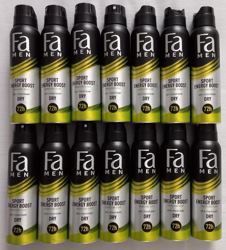14 Bussen Fa Men Sport Boost  Deodorant spray - deo spray, Sieraden, Tassen en Uiterlijk, Uiterlijk | Lichaamsverzorging, Nieuw