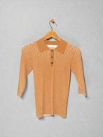 InWear rib top trui polo kraag maat S small 36 beige bruin, Kleding | Dames, Beige, Nieuw, Ophalen of Verzenden, Korte mouw