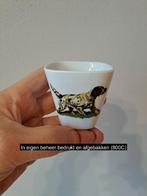 Bloempotje met Engelse setter hond, porselein 6x6x6cm, Tuin en Terras, Bloempotten, Overige materialen, Vierkant, Nieuw, Tuin