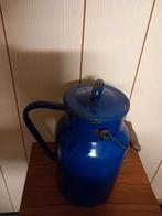 Brocante melktuit emaille. Blauw, Ophalen