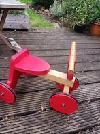 Rood houten loopfietsje, Kinderen en Baby's, Speelgoed | Buiten | Voertuigen en Loopfietsen, Ophalen, Gebruikt, Loopfiets
