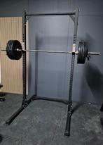 Crossmaxx Squatrack met olympische halterset / complete gym, Sport en Fitness, Fitnessmaterialen, Ophalen, Zo goed als nieuw, Fitnessbank