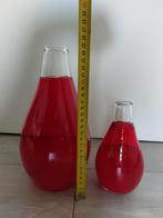 Twee decoratieve glazen vazen, Huis en Inrichting, Woonaccessoires | Vazen, Ophalen, 75 cm of meer, Rood, Glas