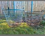 Brocante antieke zinken aardappelmanden aardappel mand mande, Tuin, Minder dan 60 cm, Rond, Ophalen of Verzenden