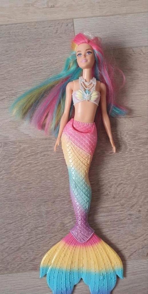 2 Barbie Zeemeerminnen, Kinderen en Baby's, Speelgoed | Poppen, Gebruikt, Barbie, Ophalen of Verzenden