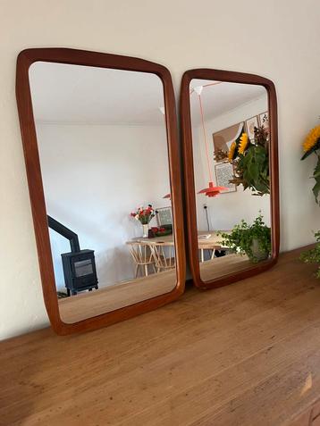 Vintage Deense teak spiegel - set van 2 beschikbaar voor biedingen