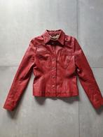 Rode lams leren jas - Maat M, Maat 38/40 (M), U.P., Ophalen of Verzenden, Gedragen
