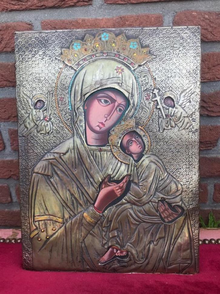 mooie grote ikoon, Antiek en Kunst, Antiek | Religie, Ophalen of Verzenden