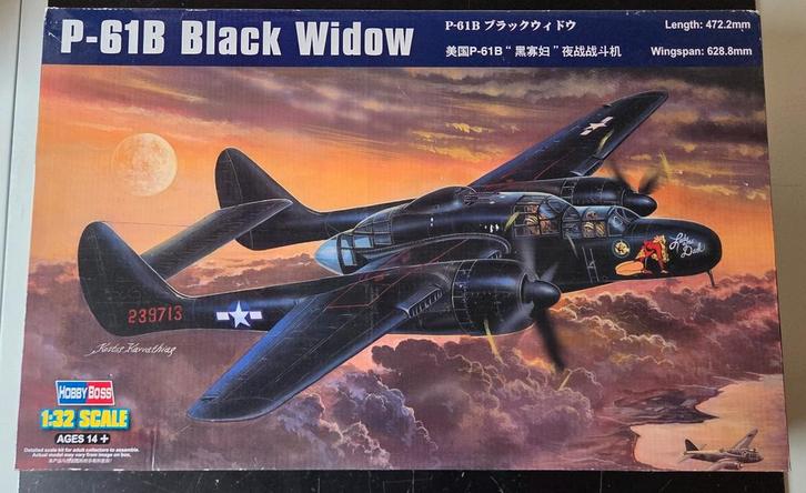 HobbyBoss  P-61B Black Widow 1:32, Hobby en Vrije tijd, Modelbouw | Vliegtuigen en Helikopters, Zo goed als nieuw, Vliegtuig, Groter dan 1:72
