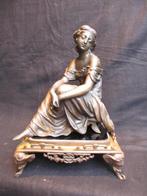 antiek brons beeld gesigneerd Garpeza Mon Honorabi., Antiek en Kunst, Kunst | Beelden en Houtsnijwerken, Ophalen of Verzenden