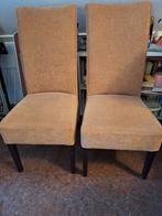 Set van 2 stoffen eetkamerstoelen, Ophalen, Hout, Gebruikt, Twee