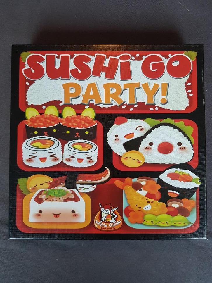 Sushi Go Party, Hobby en Vrije tijd, Gezelschapsspellen | Kaartspellen, Zo goed als nieuw, Een of twee spelers, Drie of vier spelers
