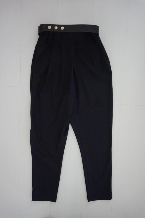 Max & Co. lange broek pantalon blauw zwart wol mt 32 34 36, Kleding | Dames, Broeken en Pantalons, Zo goed als nieuw, Maat 34 (XS) of kleiner