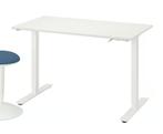 TROTTEN Bureau IKEA Wit, Huis en Inrichting, Bureaus, Ophalen, In hoogte verstelbaar, Zo goed als nieuw, Bureau