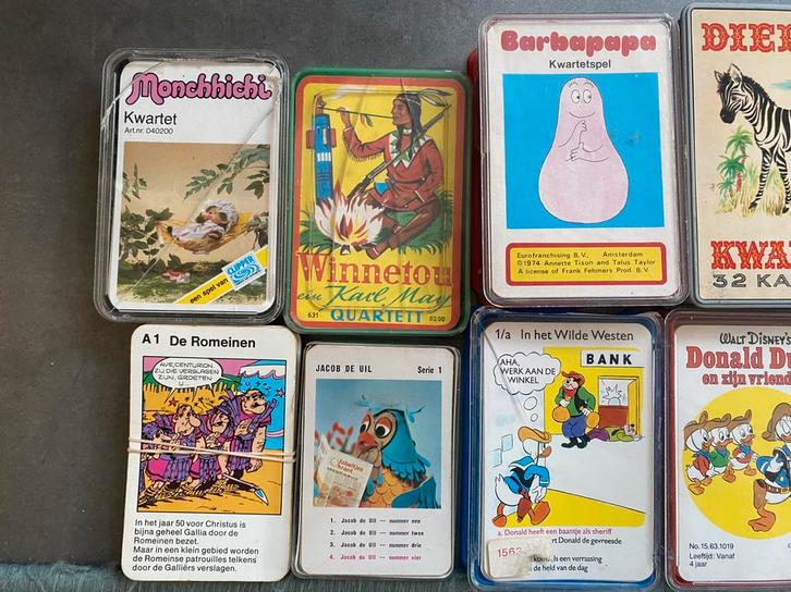 Oude retro vintage kwartet, Verzamelen, Speelkaarten, Jokers en Kwartetten, Zo goed als nieuw, Kwartet(ten), Ophalen of Verzenden