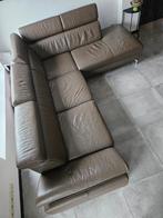 Bankstel Montel design 2x3 hoekbank van echt leer, Ophalen, Gebruikt, Hoekbank, 200 tot 250 cm