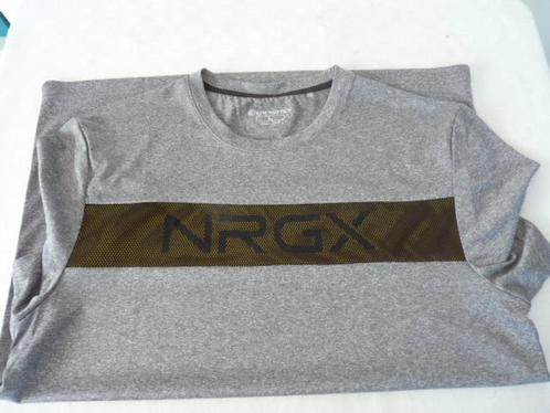 Grijs sport tshirt korte mouw met opdruk NRGX, mt L, Kleding | Heren, Sportkleding, Zo goed als nieuw, Algemeen, Maat 52/54 (L)