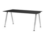 Zwart glazen bureau, Ophalen, In hoogte verstelbaar, Zo goed als nieuw, Bureau